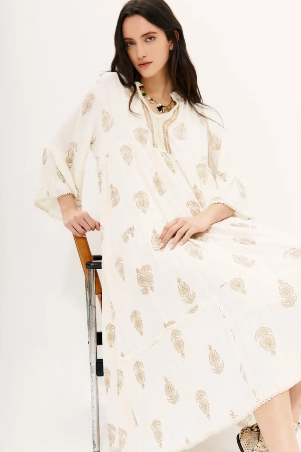 vestido block paisley