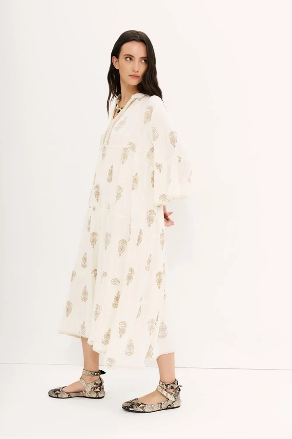 vestido block paisley