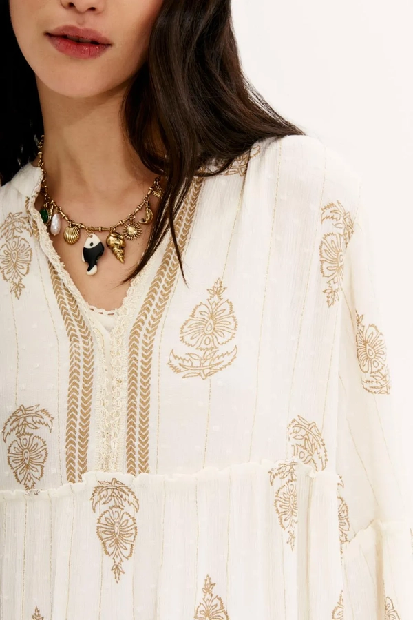 vestido block paisley
