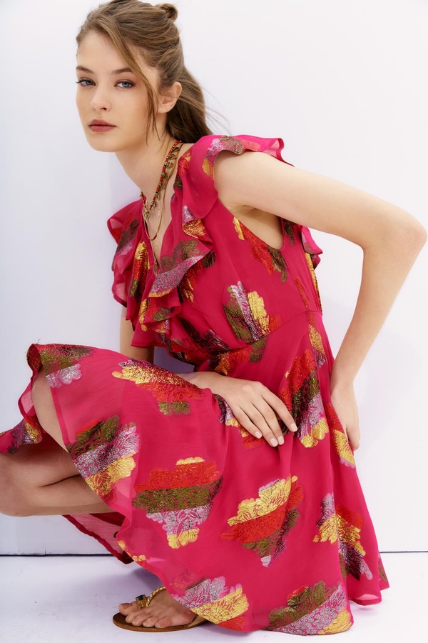 vestido gradient rainbow