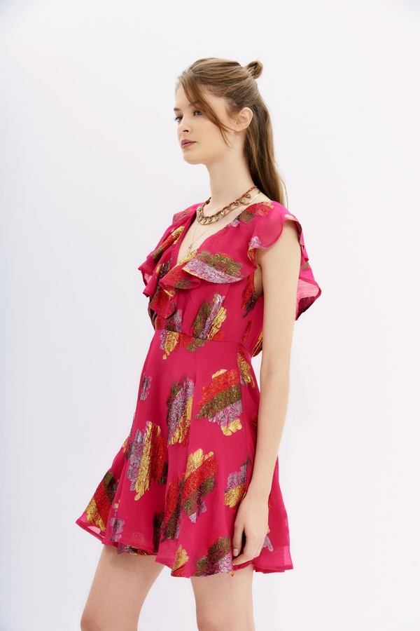 vestido gradient rainbow