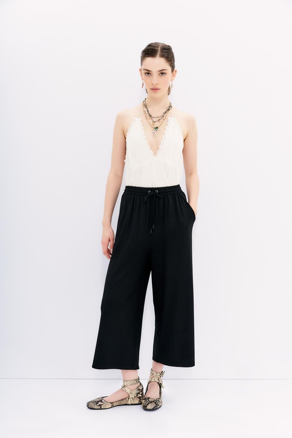pantalon crop cupro