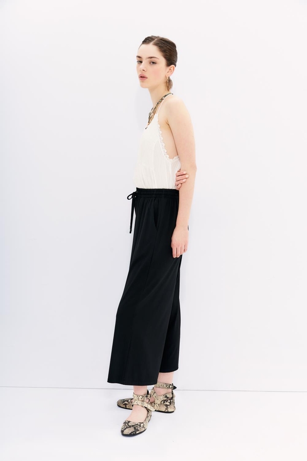 pantalon crop cupro