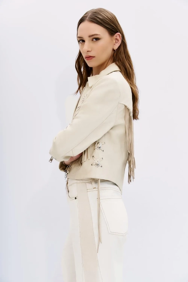 chaqueta rose cuero