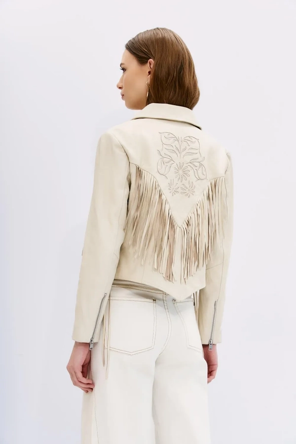 chaqueta rose cuero
