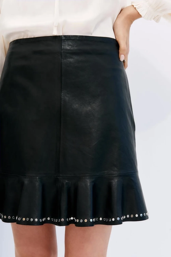 falda emma cuero