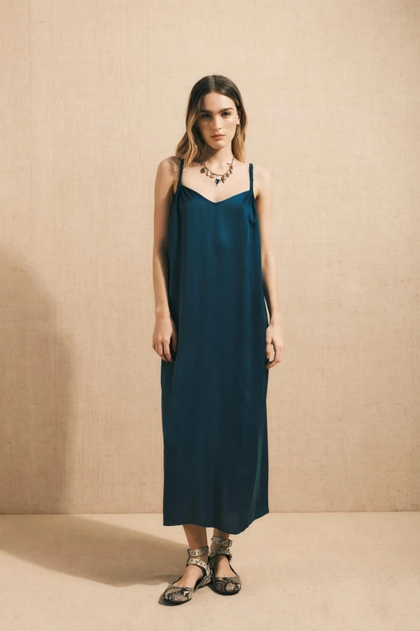 vestido braid plain