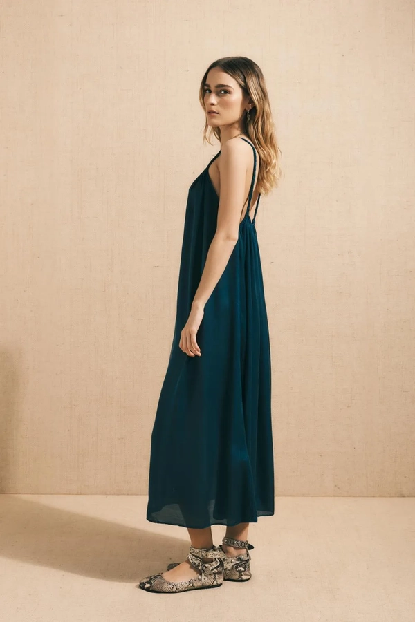 vestido braid plain
