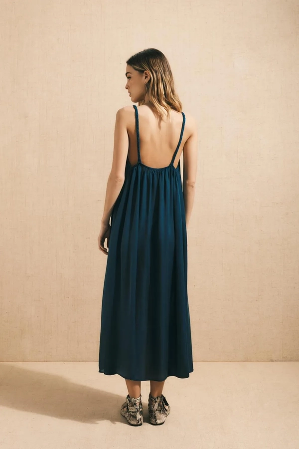 vestido braid plain