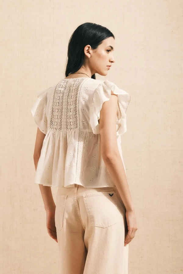 camisa gate lace