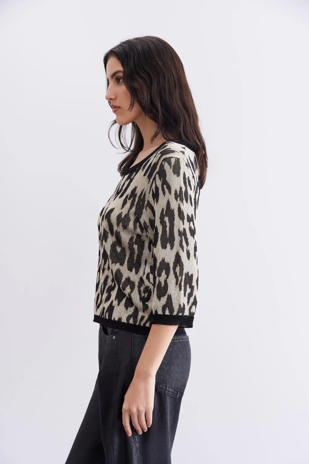 sweater leopard luxe