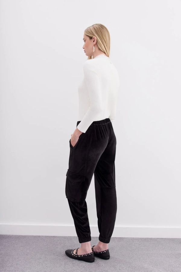 pantalon knit velvet