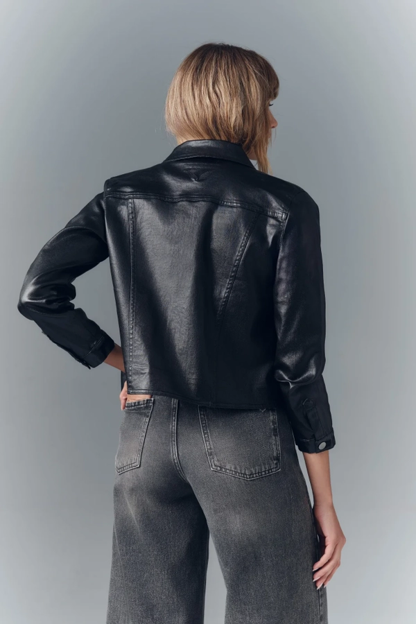 chaqueta denim satin