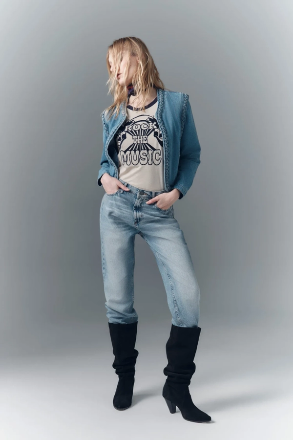 chaqueta denim braid