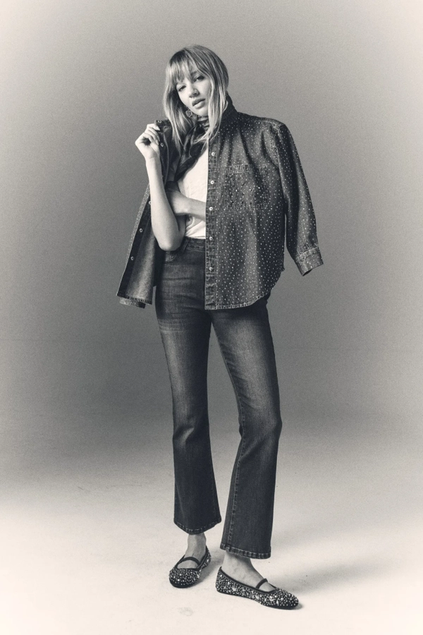 jean flare azul