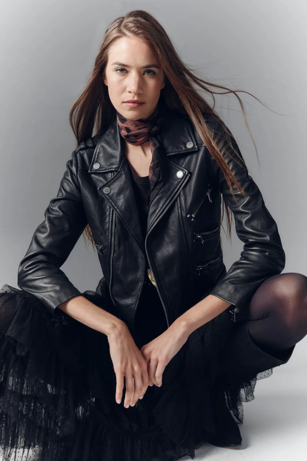 chaqueta moto new cuero