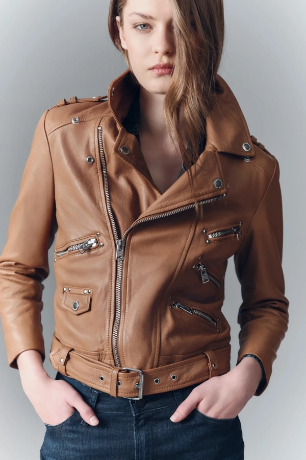 chaqueta moto new cuero