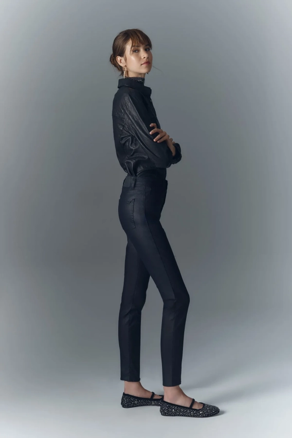 jean skinny satin black
