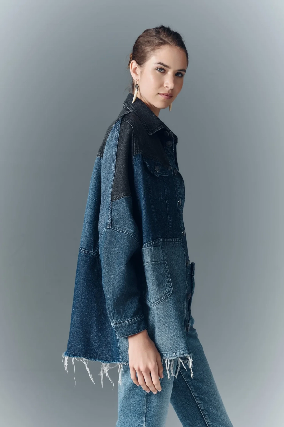 chaqueta patch blue denim