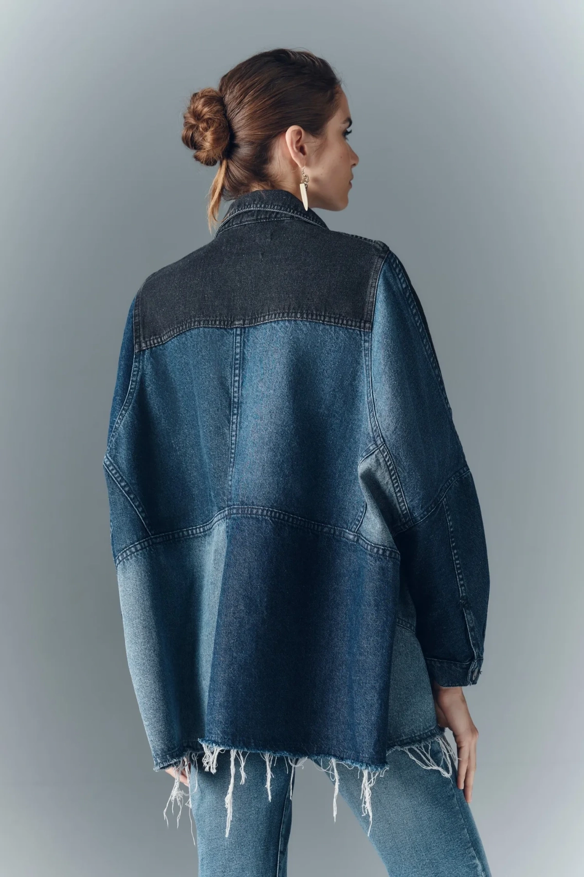 chaqueta patch blue denim