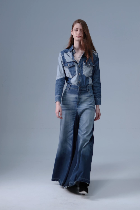 falda boho blue