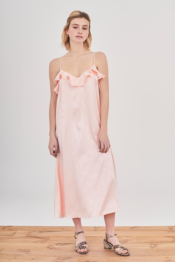 vestido lencero jacquard