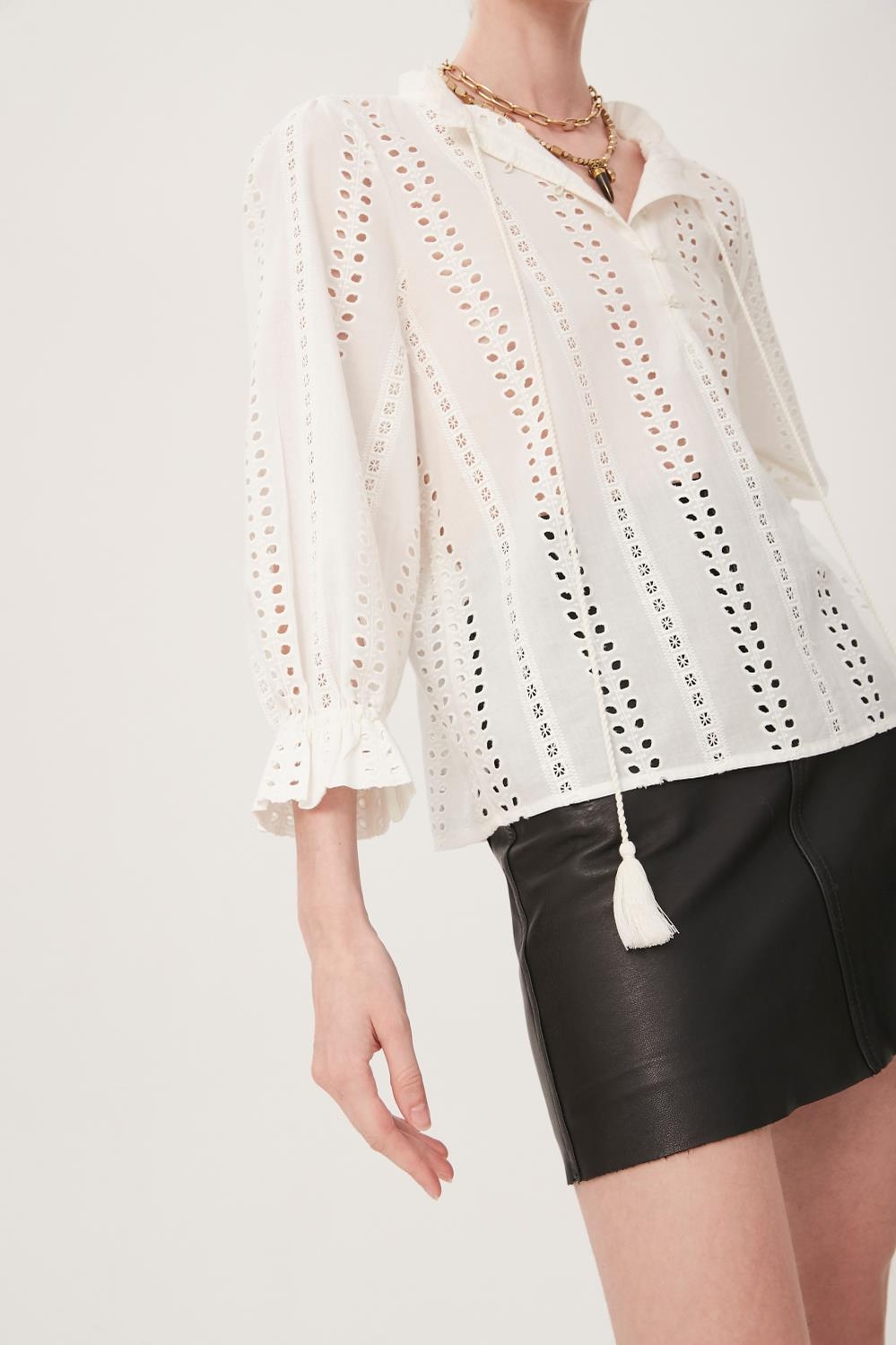 Camisa Mao Broderie