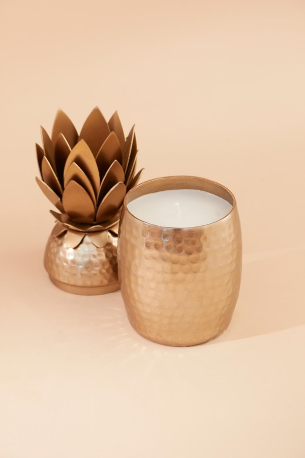 Adorno Con Vela Piña Gde