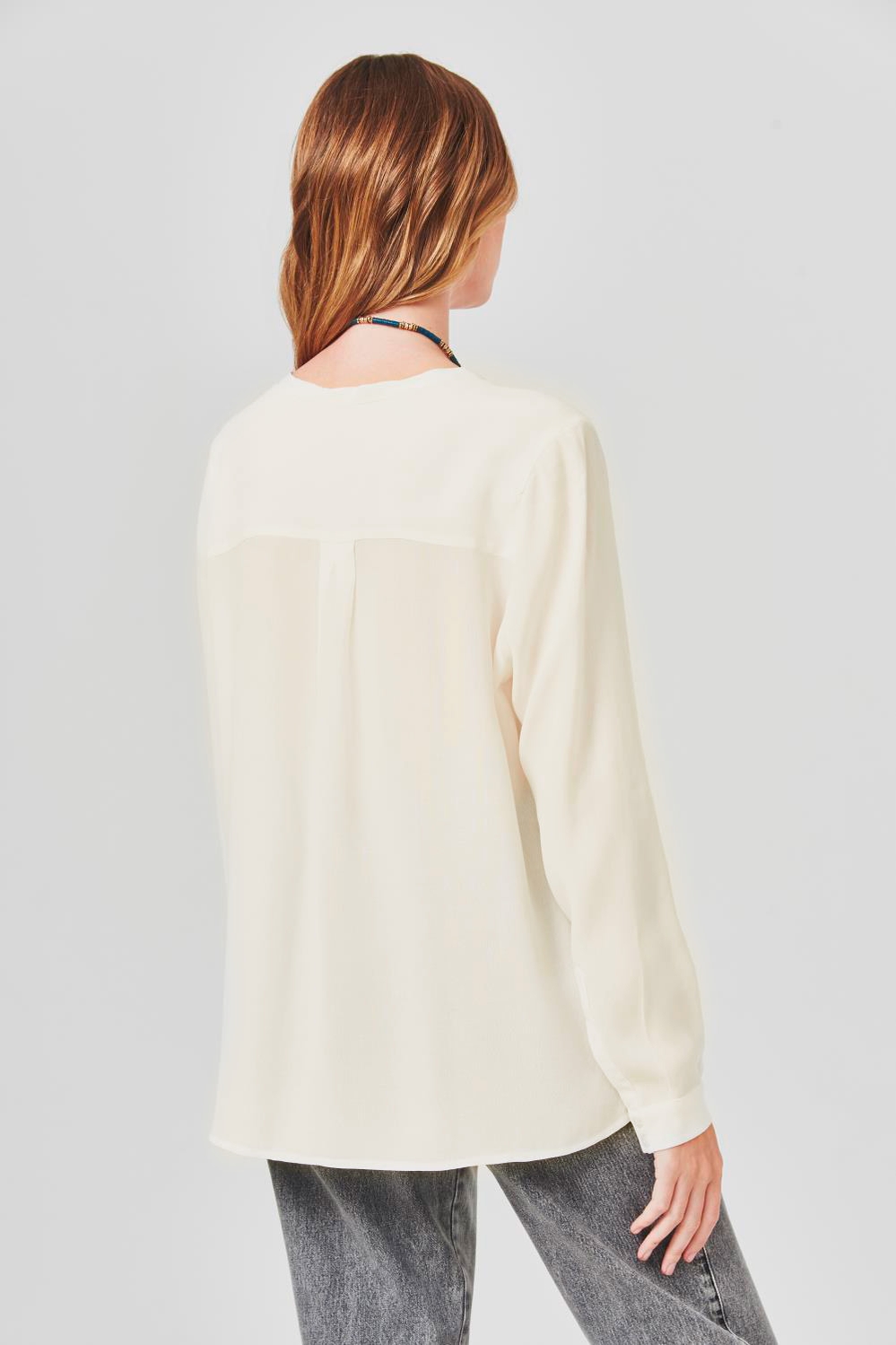 Camisa Frills Ecru