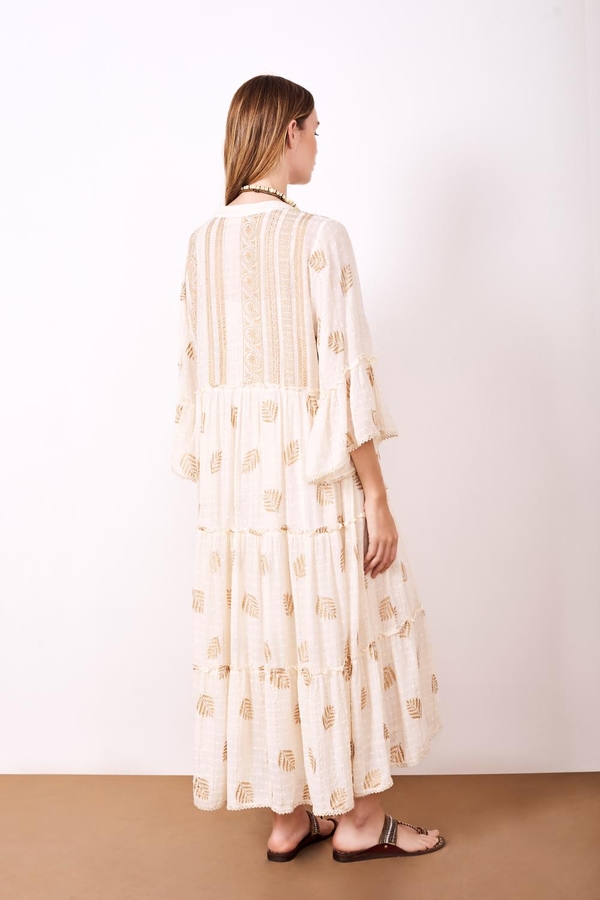 Vestido Block Gold Long