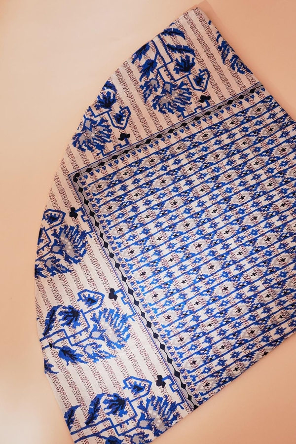 Mantel Ikat Round 160