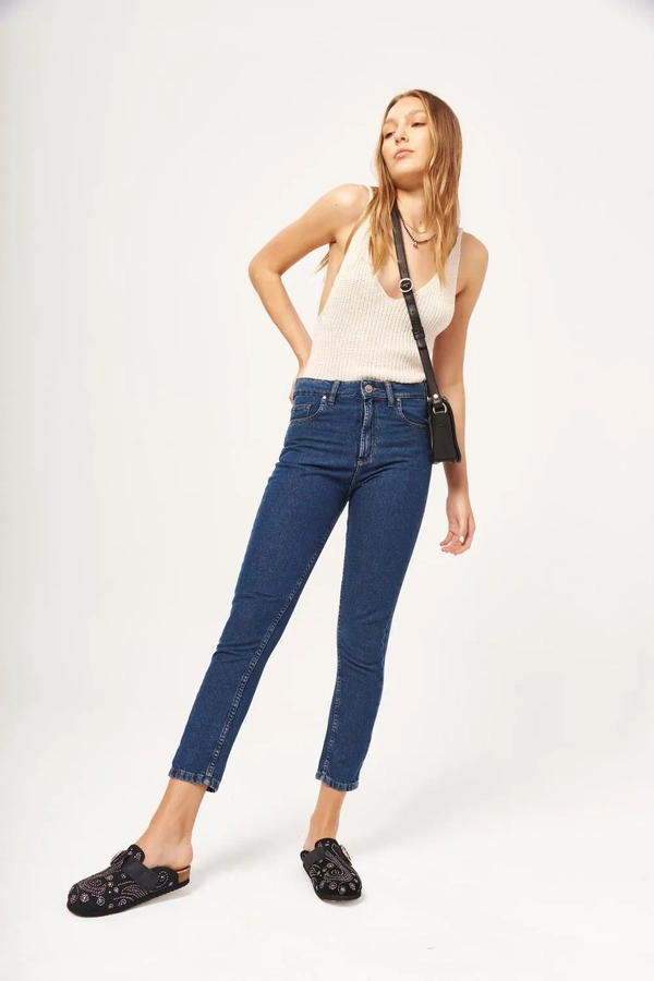 jean straight high rise indigo
