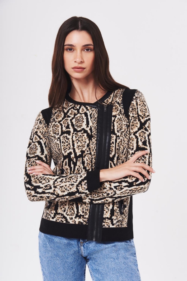 cardigan zip animal