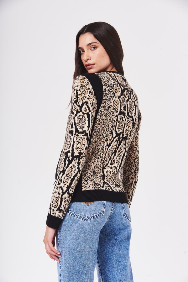 cardigan zip animal