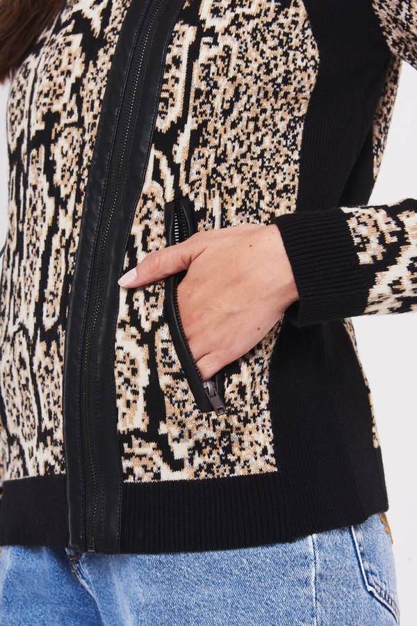 cardigan zip animal