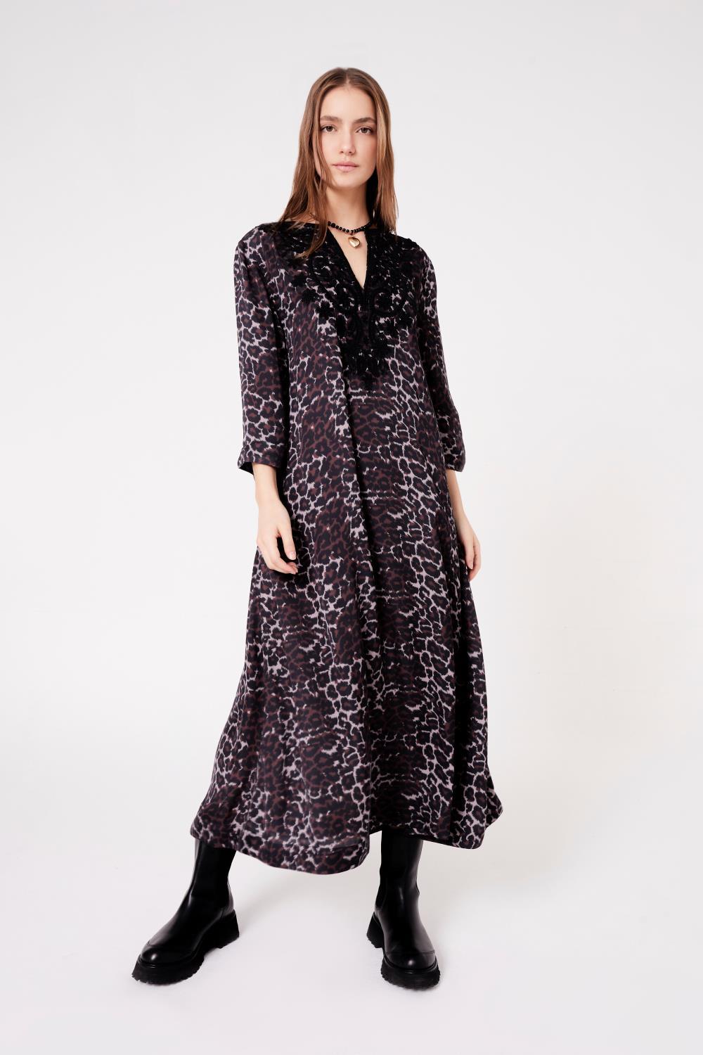 vestido olien gandha cheeta