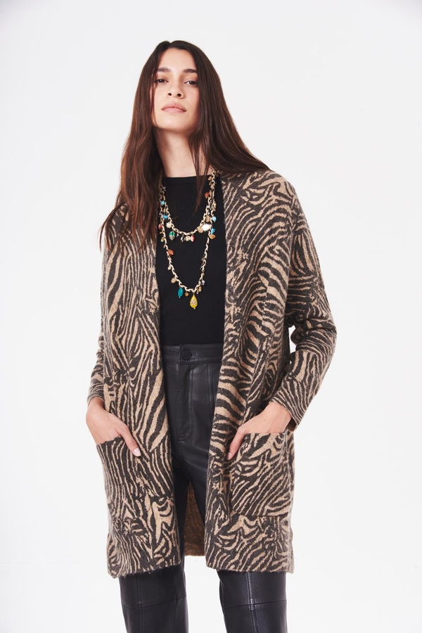 cardigan nieve cebra