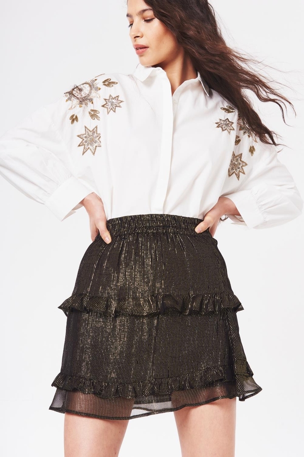 pollera minina short lurex