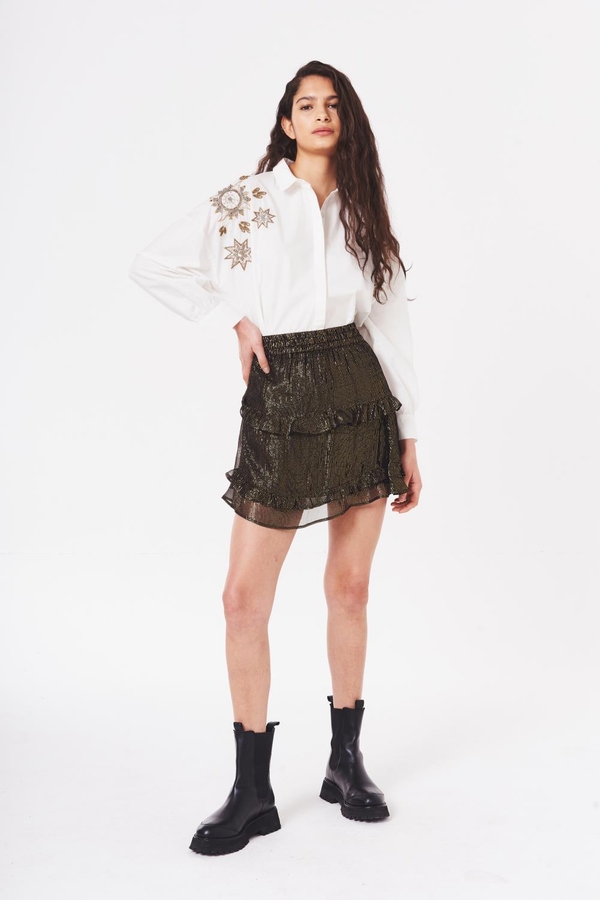 pollera minina short lurex