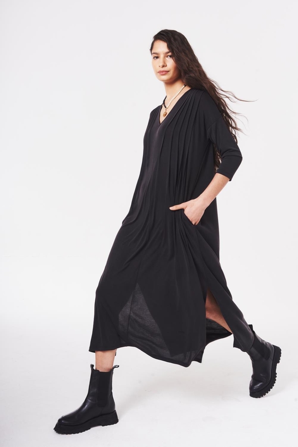 vestido cupro largo