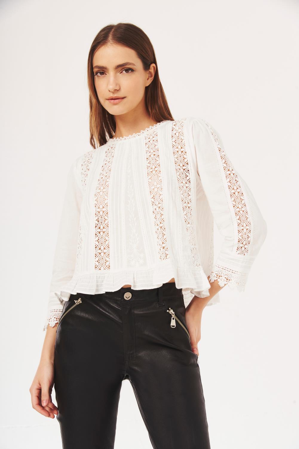 camisa blossom lace