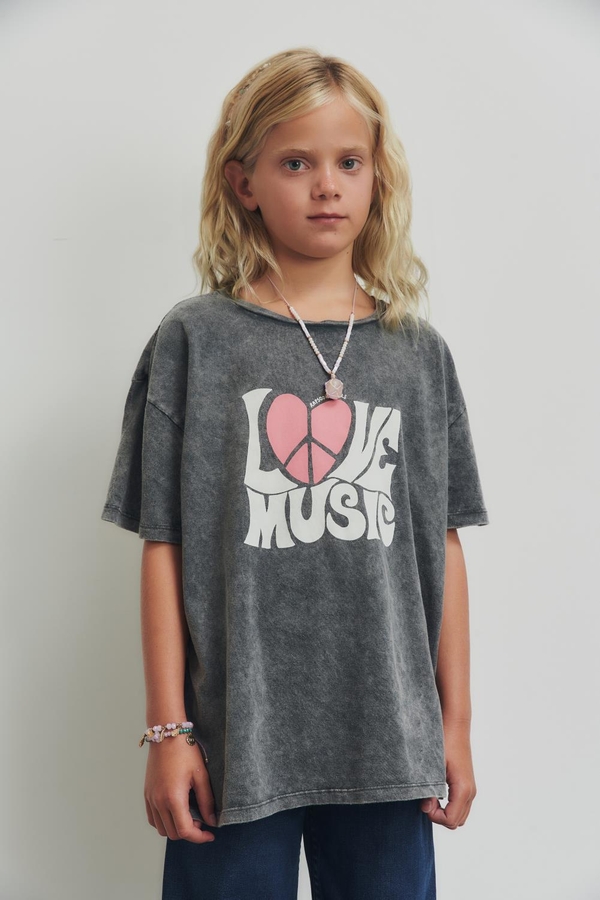 polera love music girls