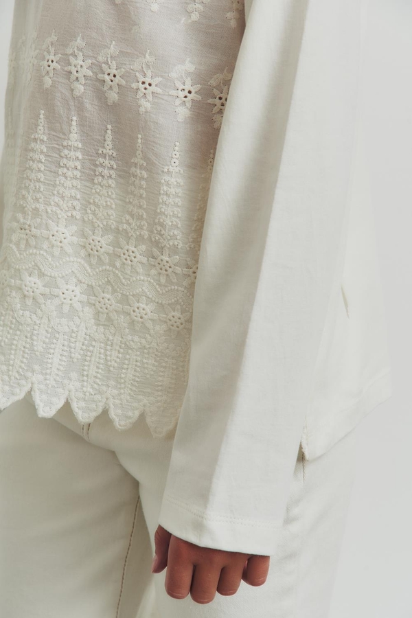 camisa broderie long girls
