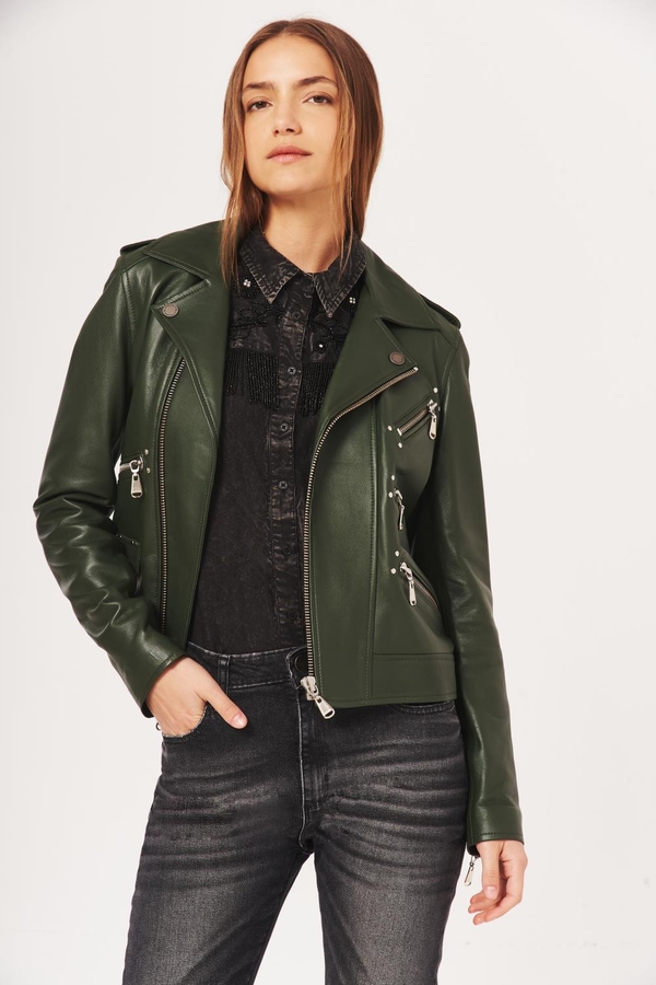 chaqueta choff cuero