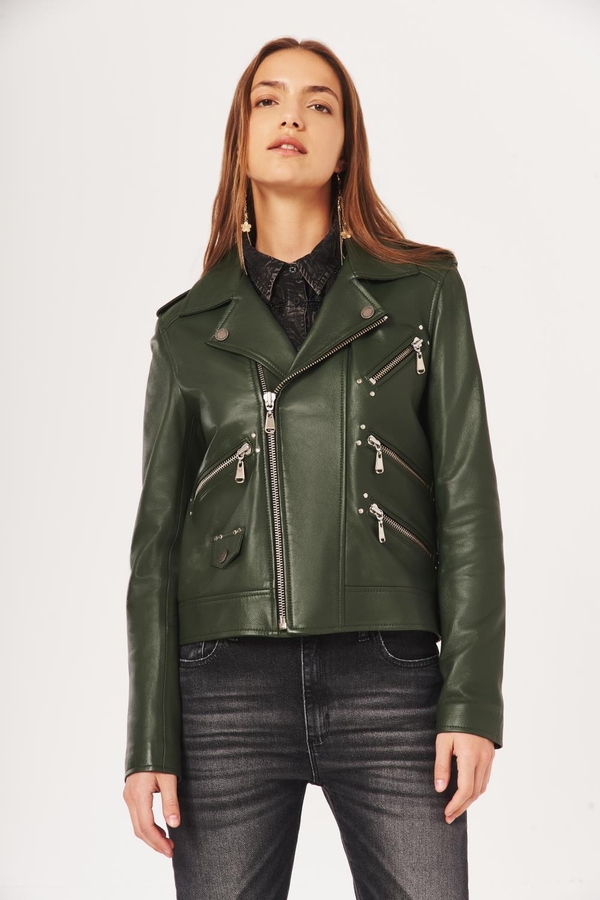 chaqueta choff cuero