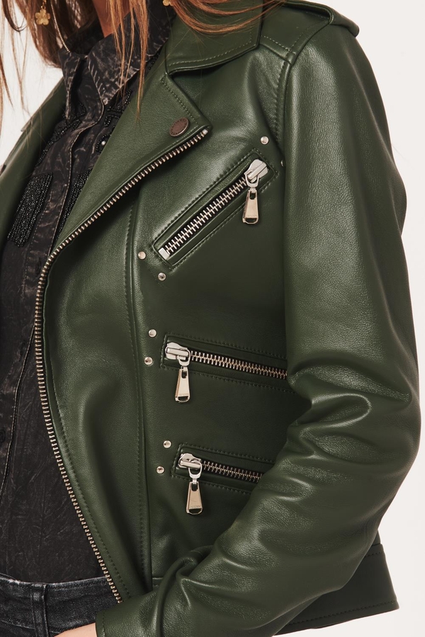 chaqueta choff cuero