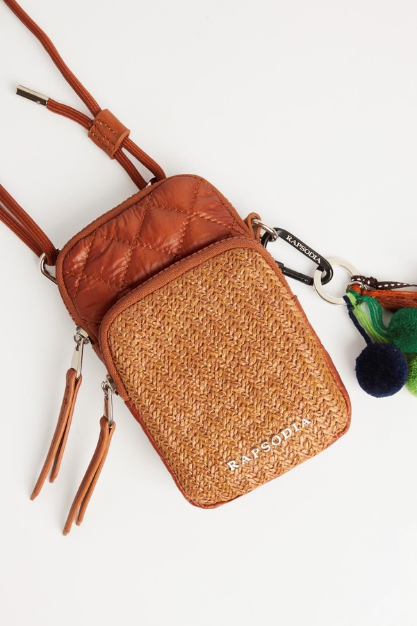 cartera haji matelasse rafia