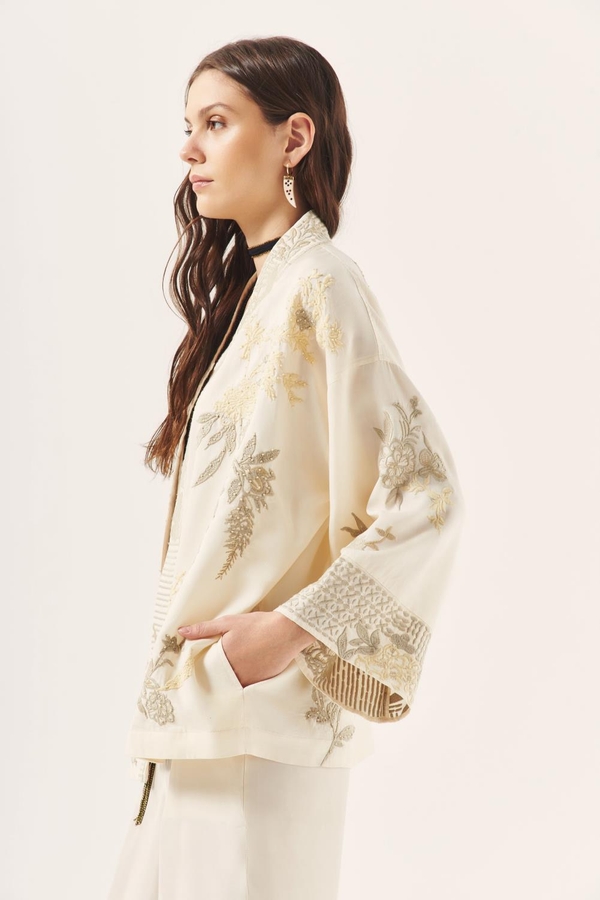 kimono tencel flower