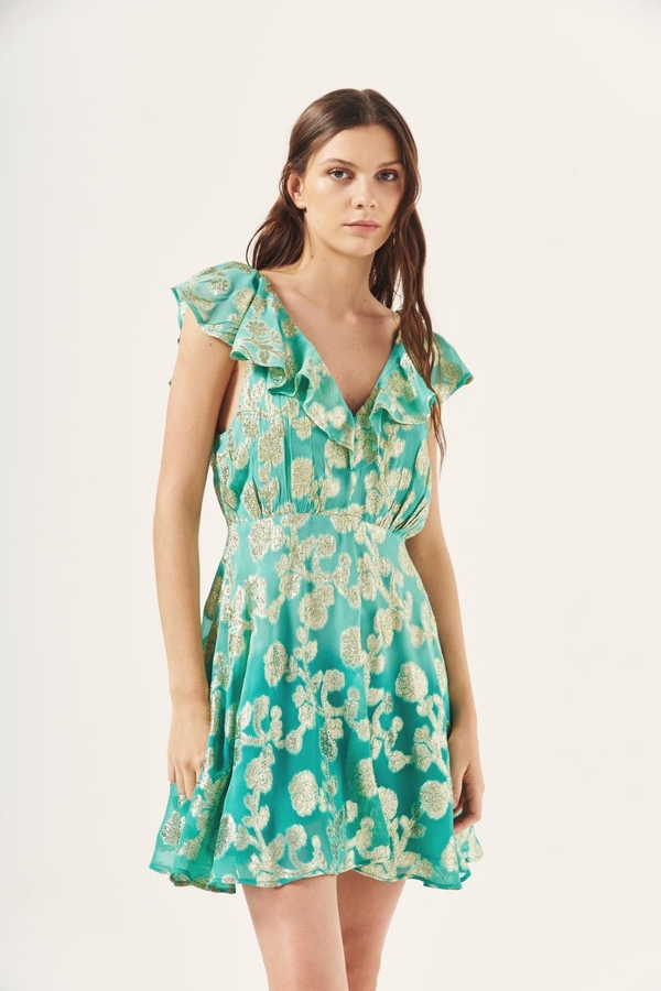 vestido gradient jacquard