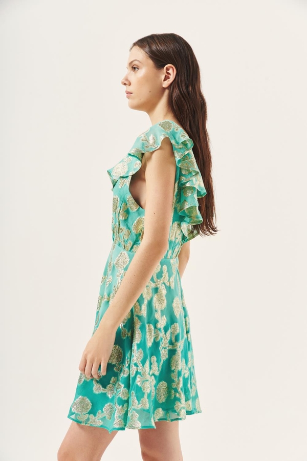 vestido gradient jacquard